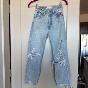 Abercrombie & Fitch The Ankle Straight Ultra High Rise Jeans, Size 00